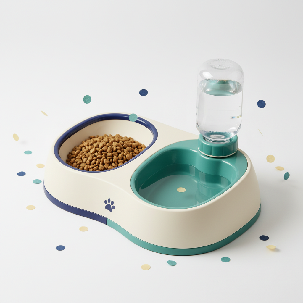 Wagsy 2-in-1 Pet Feeding and Water Bowl for cats and dogs